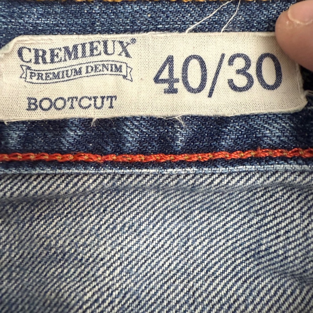 CREMIEUX Mens Bootcut Premium Denim Jeans 40 30 Blue Wash‎ - Picture 4 of 7